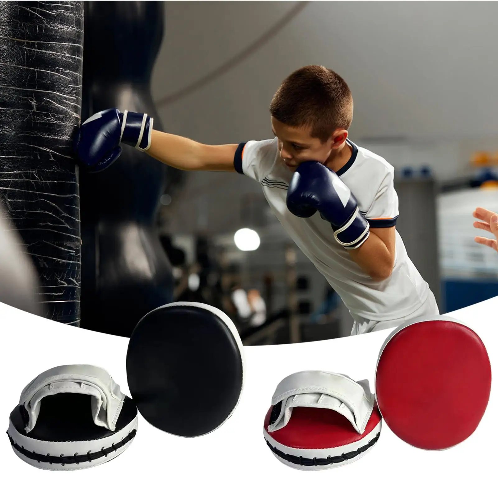 Boxing Pads Mitts Martial Art Karate Strike Shield Boxing Focus Mitts For Kids Men Women Professional Fighters Fitness