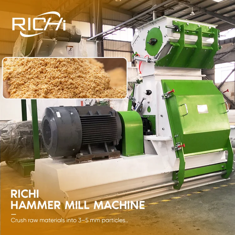 ATV&UTVRICHI Industrial Corn Hammer Mill Machine - Easy Operation 30kw Hammer Mill Grinding Machine for Animal Feed