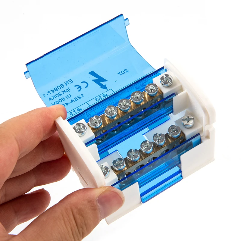 ~*Hot Sale Din Rail Terminal Block WKH207 Power Distribution Box Modular Connection Block