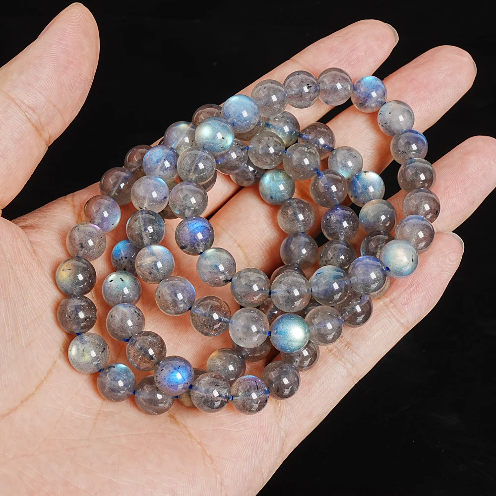 

9 мм натуральный серый лабрадорит свободные бусины оптом радужные бусины из драгоценных камней для изготовления ювелирных изделий DIY подарок