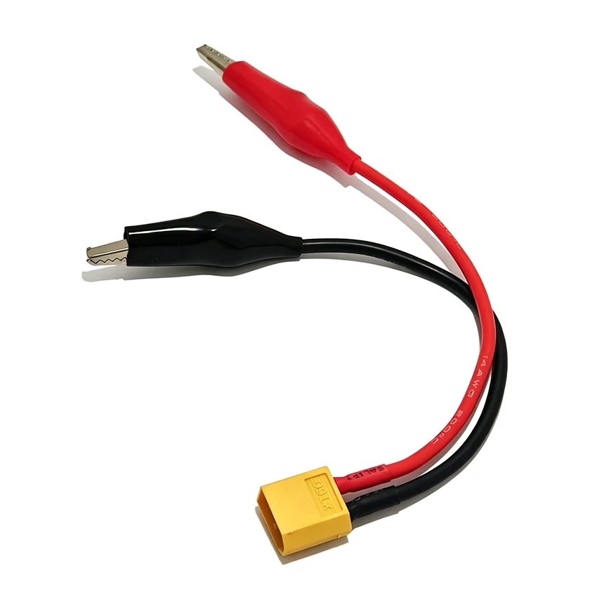 XT60 T Plug Male and Female Connector Cable Alligator Clips for Charger Cable Motor Run-in line Measure Tool 14AWG 15cm
