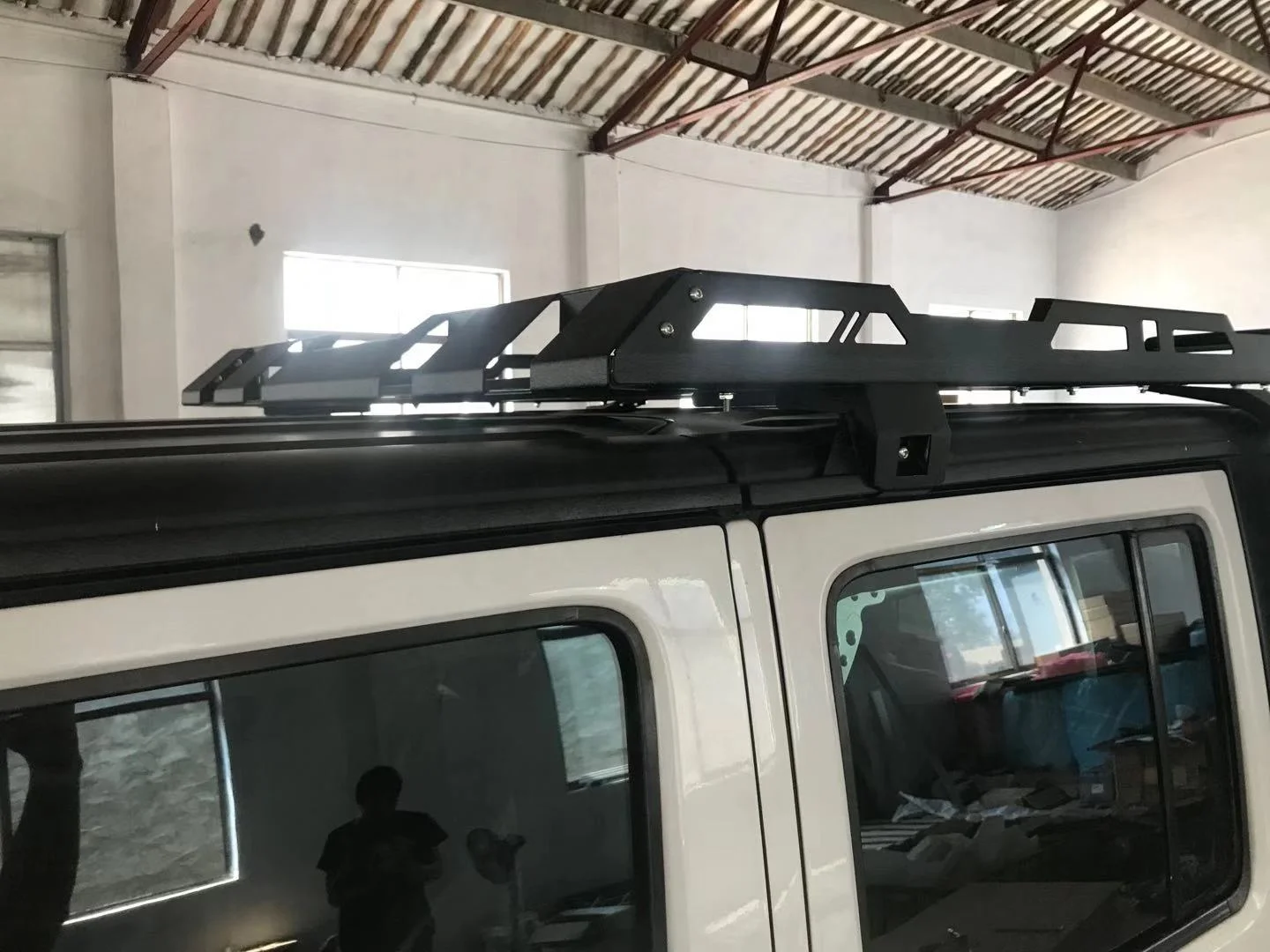 قطع غيار السيارات الملحقات الخارجية رف أمتعة السقف مع/بدون أضواء مع سلم لـ j-eep Wranler JL 2018-2020 #6