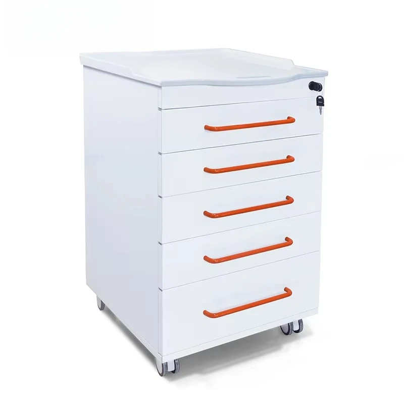 Dental Cabinet Stainless Steel Mobile Storage Cabinet Medical Instrument Cart With Silent Wheels Clinic Hospital Furniture