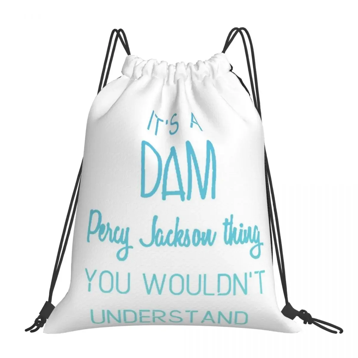 Dam Percy Jackson Thing Backpacks Multi-function Portable Drawstring Bags Drawstring Bundle Pocket Sports Bag For Travel School