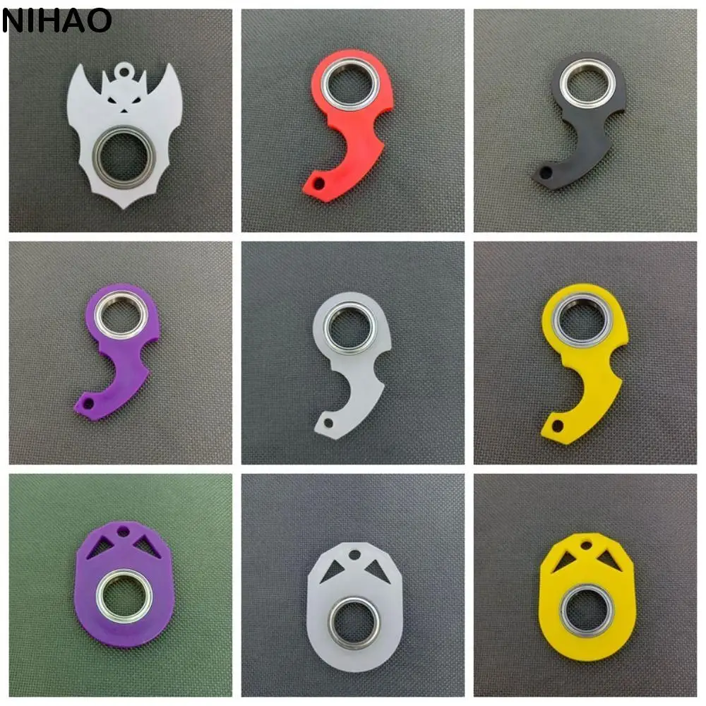

Relieve Boredom Keychain Fidget Spinner Anti-Anxiety Light Trendy Fingertip Spinning Keyring Portable Noctilucent