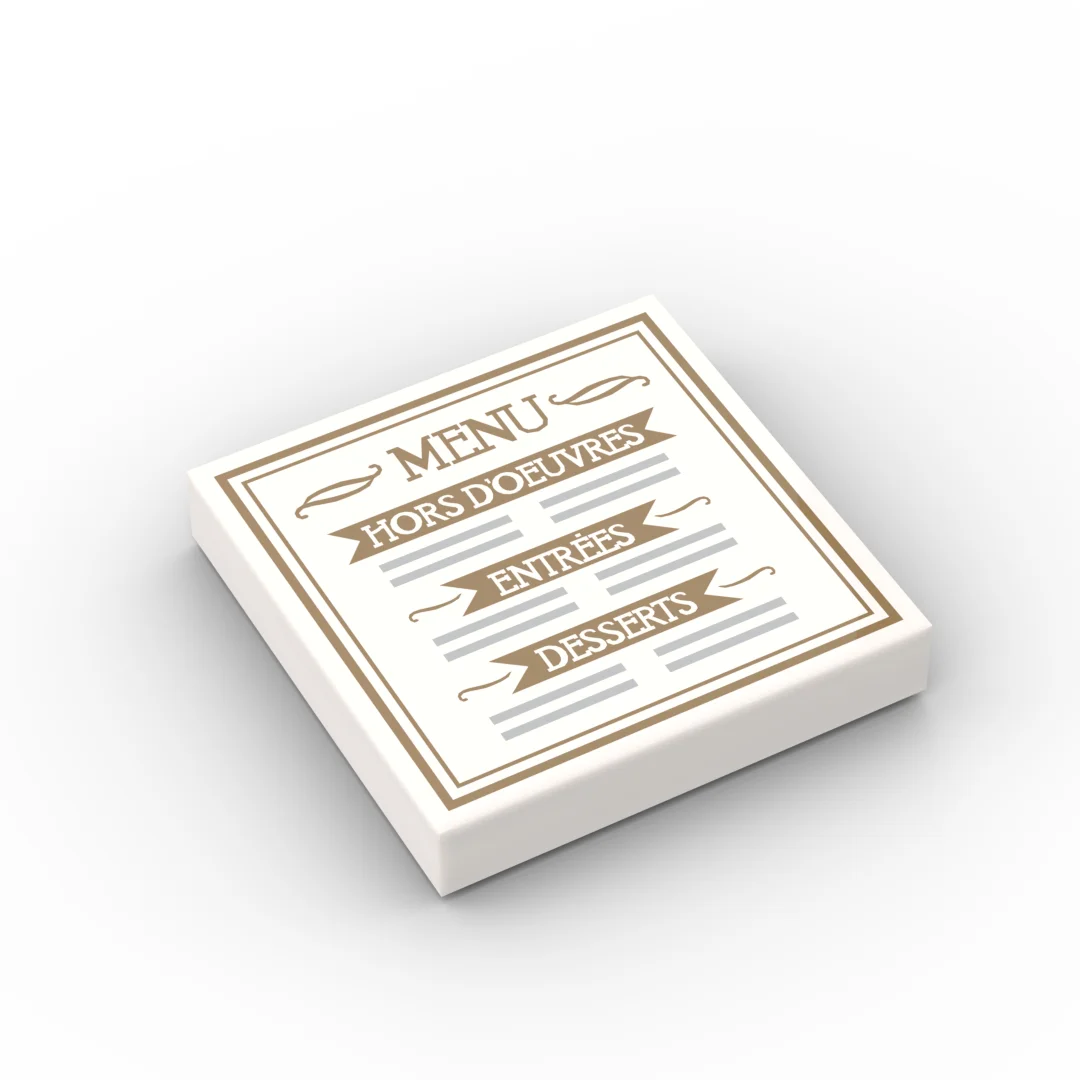 

Small Particle Building Blocks MOC 3068bpr0225 pb0819 16593 bp8b Printed Menu Spare Parts