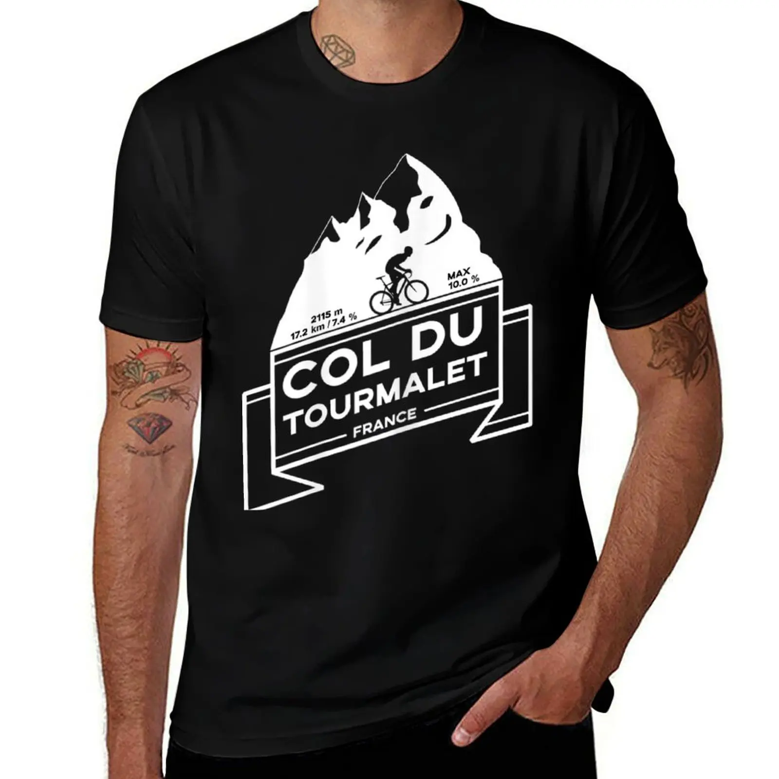 Col Du Tourmalet Road Cycling T-Shirt Casual Simple Design Short Sleeve Shirt T-Shirt