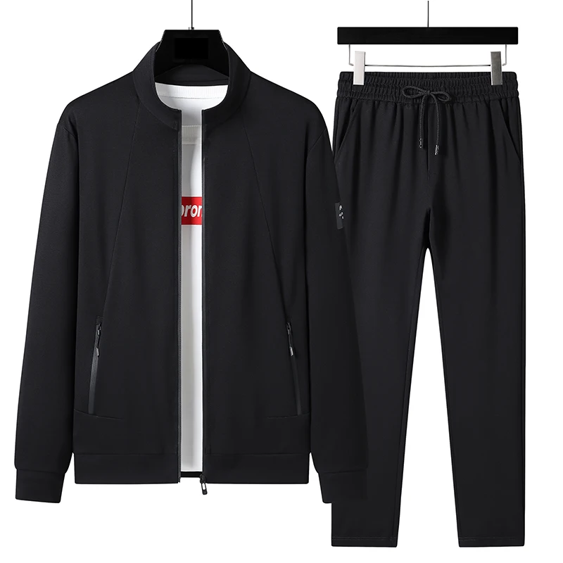 Plus Size 7xl 6xl Men Tracksuits Long Sleeve Spring Hoodie Suit Casual Menswear Jacket And Pants 2 Pieces Set Autumn Sportswear