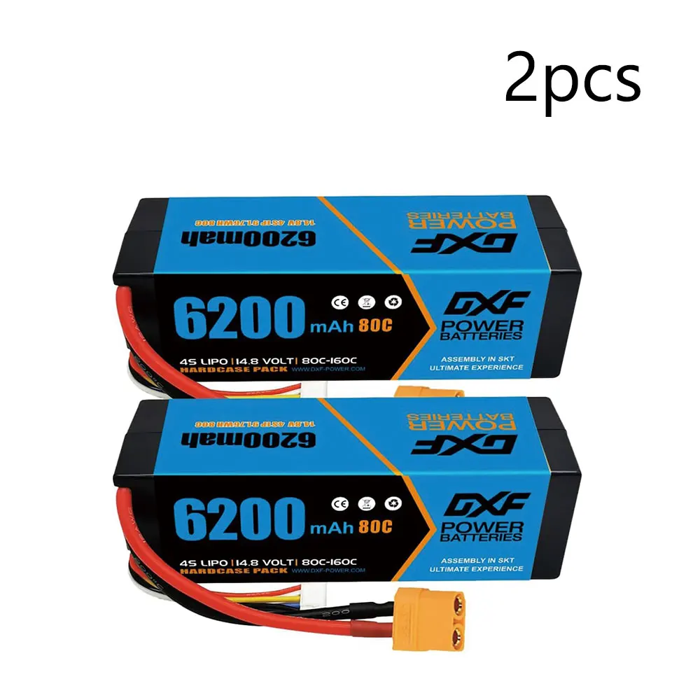2PCS DXF 2S 3S 4S 6S Lipo-batterij 8400mAh 9200mAh 10000mAh 6500mAh 8000mAh 7000mAh 6200mAh 5200mAh 7.6V 11.1V 15.2V 14.8V 22.2V