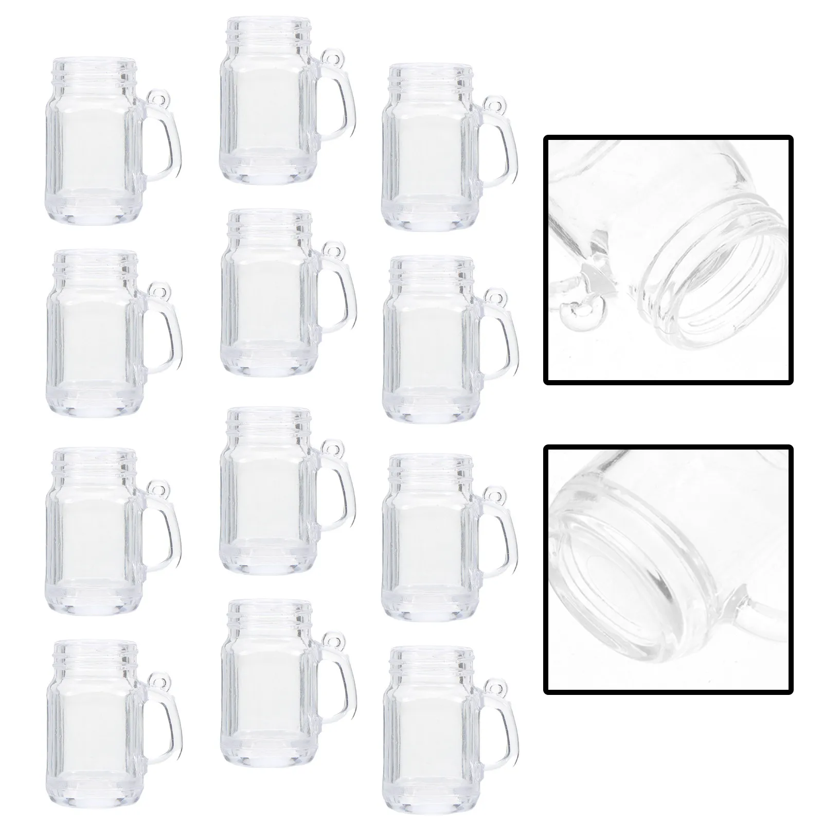 

20Sets Mini Milk Tea Cup DIY Charms Plastic Miniature Cups for Keychains Earrings Resin Crafts Color Recognition Handmade