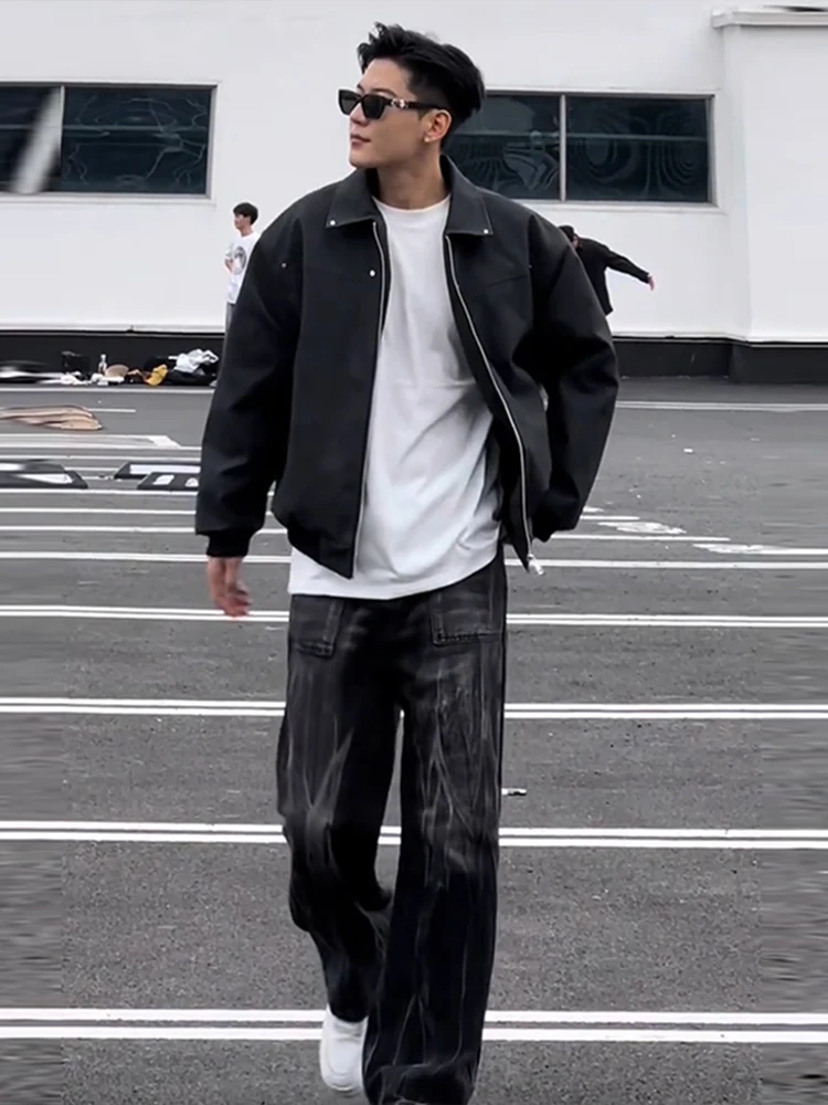 

Мужская демисезонная куртка из искусственной кожи Rivet ort, модная брендовая модель премиум-класса, в мотоциклетном стиле, с американским воротником