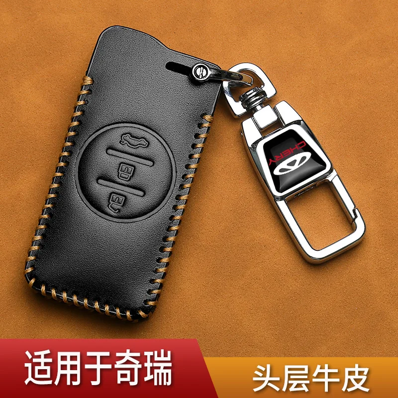

Чехол для ключей Chery Tiggo 7 plus из натуральной кожи Tiggo 5x3x Arrizo 5 Fengyun A8, специальная пряжка для автомобиля, 24 модели