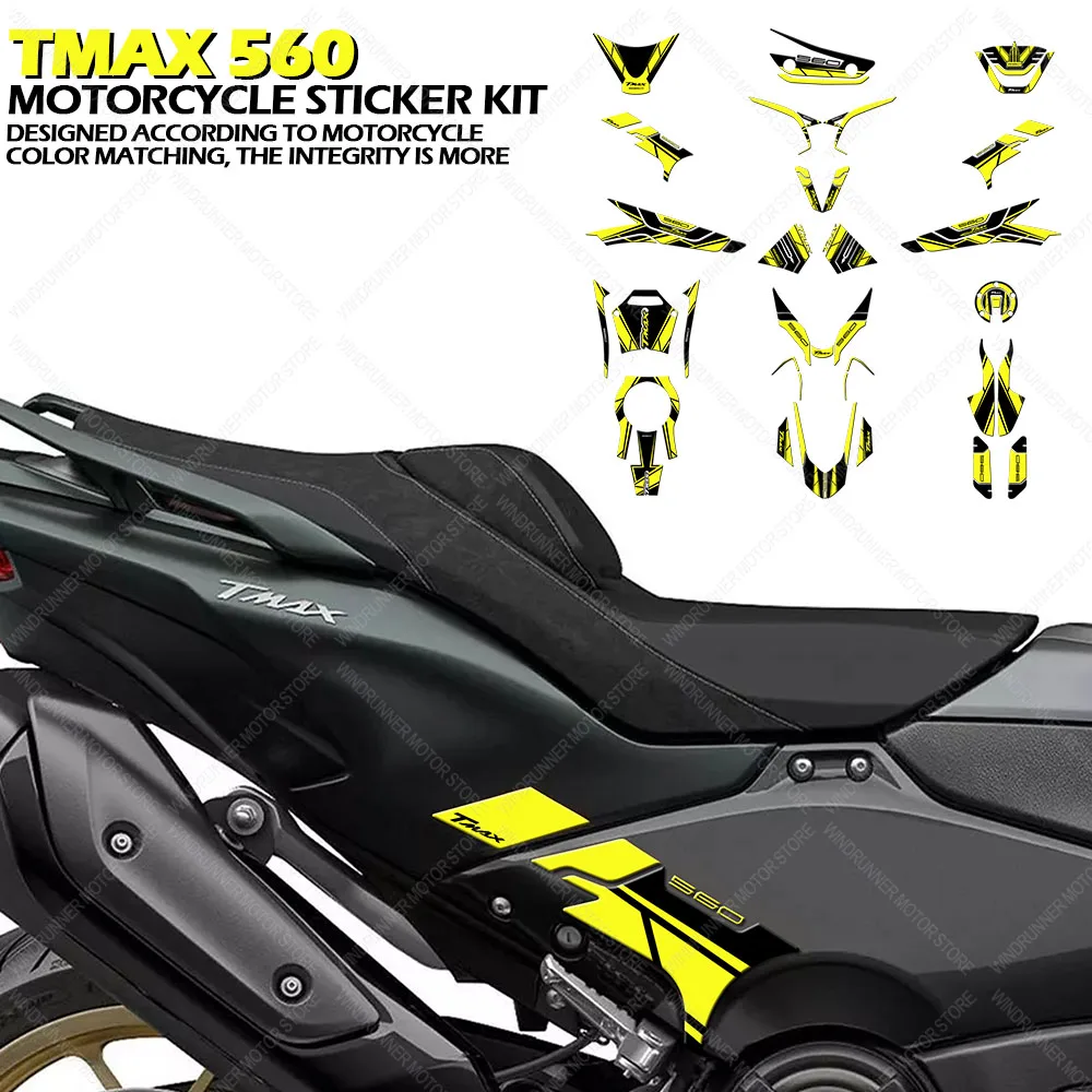 

Motorcycle Accessories Tank Pad 3D Gel Epoxy Resin Stickers Kit Anti-Slip Waterproof Sticker For TMAX 560 tmax560