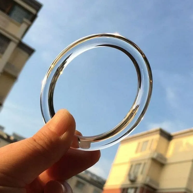 

East China Sea Transparent Ice White Crystal Bracelet Women's High Ice Explosion Fashion Versatile