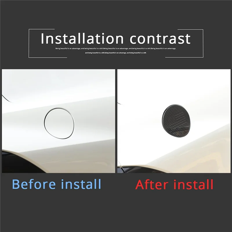 Reliable-For  Corvette C8 2020-2023 Car Fuel Tank Cap Cover Trim Replacement ABS Carbon Fiber