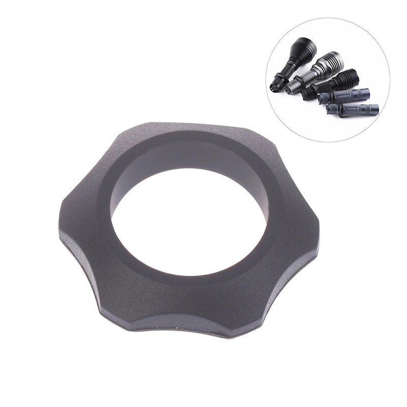 1PC High Quality Black Silicone Tactical Ring Innovative And Practical Flashlight DIY Accessories Easy To Use