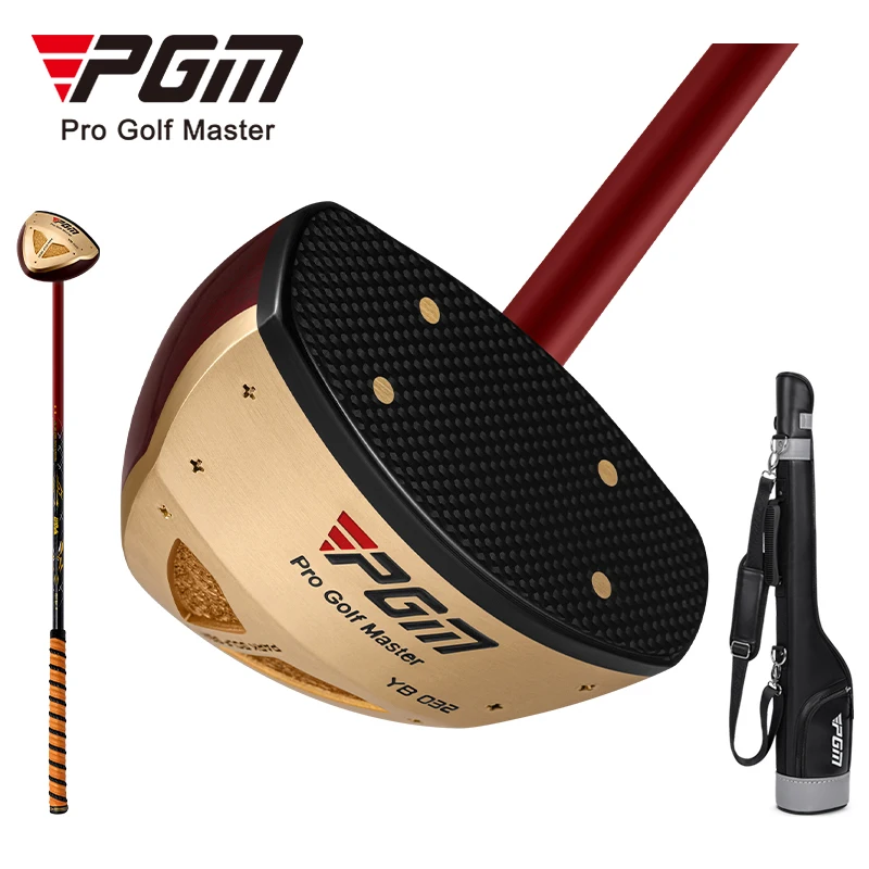 Right Handed Wood Golf Putter, Graphite Shaft Unisex Park Golf, Precision Mallet Smooth Roll, Durable Grip Headcover