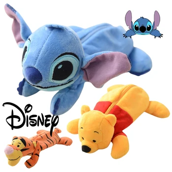 Disney dikiş kırtasiye çantası Winnie Anime okul malzemeleri saklama çantası kalem kutusu Kawaii öğrenci büyük kapasiteli kalem çantası kılıfı