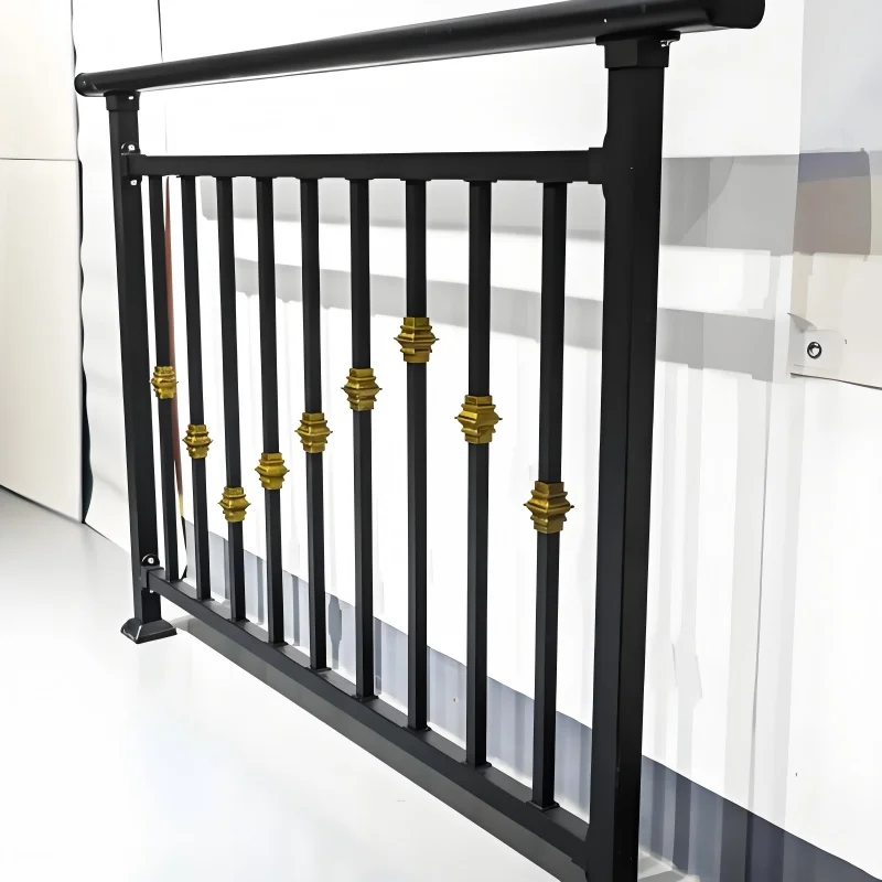 تخصيص درابزين شرفة أنابيب الصلب المجلفن مع درابزين شرفة الحديد المطاوع للخارجية المضادة للصدأ #5