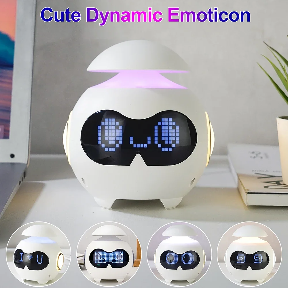 Smart Wake Up Night Light Lamps Emotion Alarm Clock Wireless HIFI Level Sound Bluetooth Speaker LED Display Digital Clock Decor