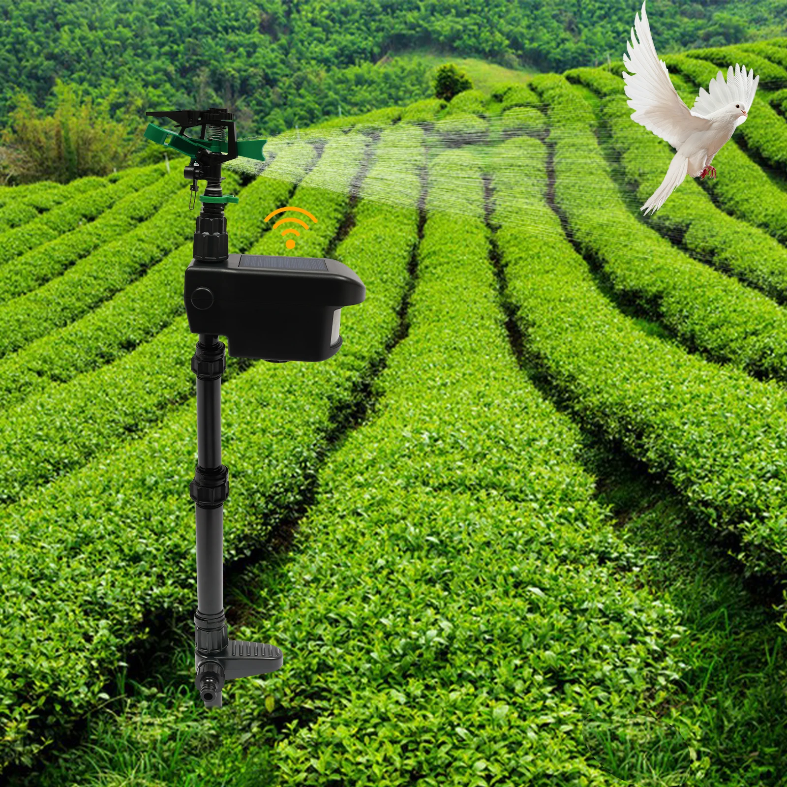 

Solar Animal Repellent Sprinkler Motion Activated Water Jet Deterrent for Garden Farm Lawn, Pest Control & Auto Watering