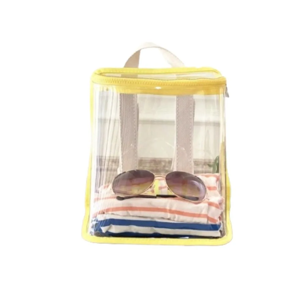 

PVC Organizer Clear Backpack Visible Large Capacity Swimming Storage Bags Ins Style Zipper Beach Waterproof Backpack Fitness