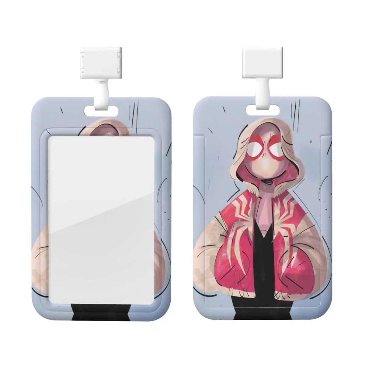 

Custom Gwen Stacy Spiderman Card Badge Holder Superhero For Subway Bus Bank Card Lanyard Credential Badge Holder Factories