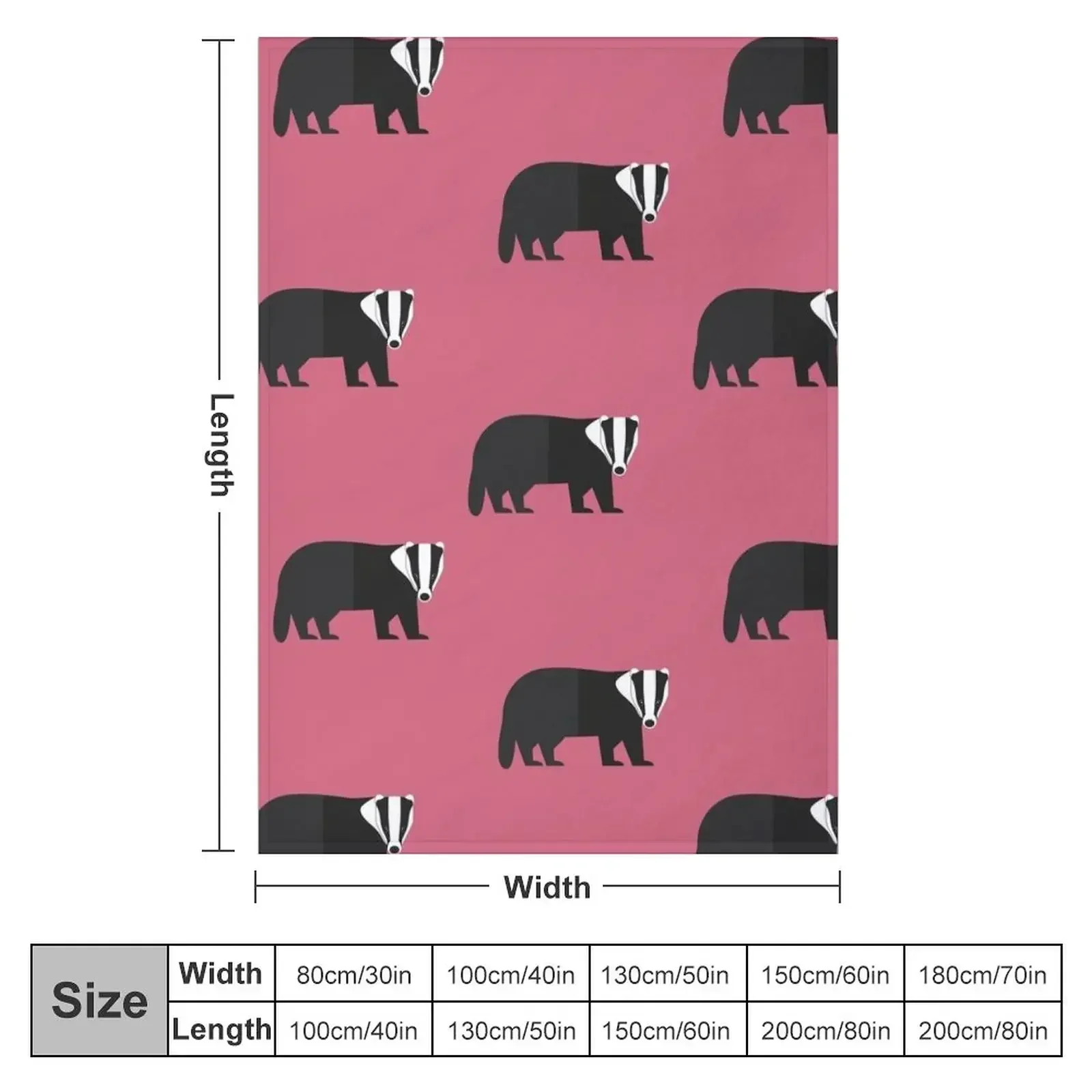 Badger parade Throw Blanket For Baby Weighted Cute Plaid Soft Big Blankets