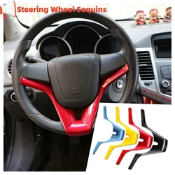 ABS Chrome Car Steering Wheel Sequins For Chevrolet Cruze Sedan Hatchback 2009 2010 2011 2012 2013 2014 Interior Trim