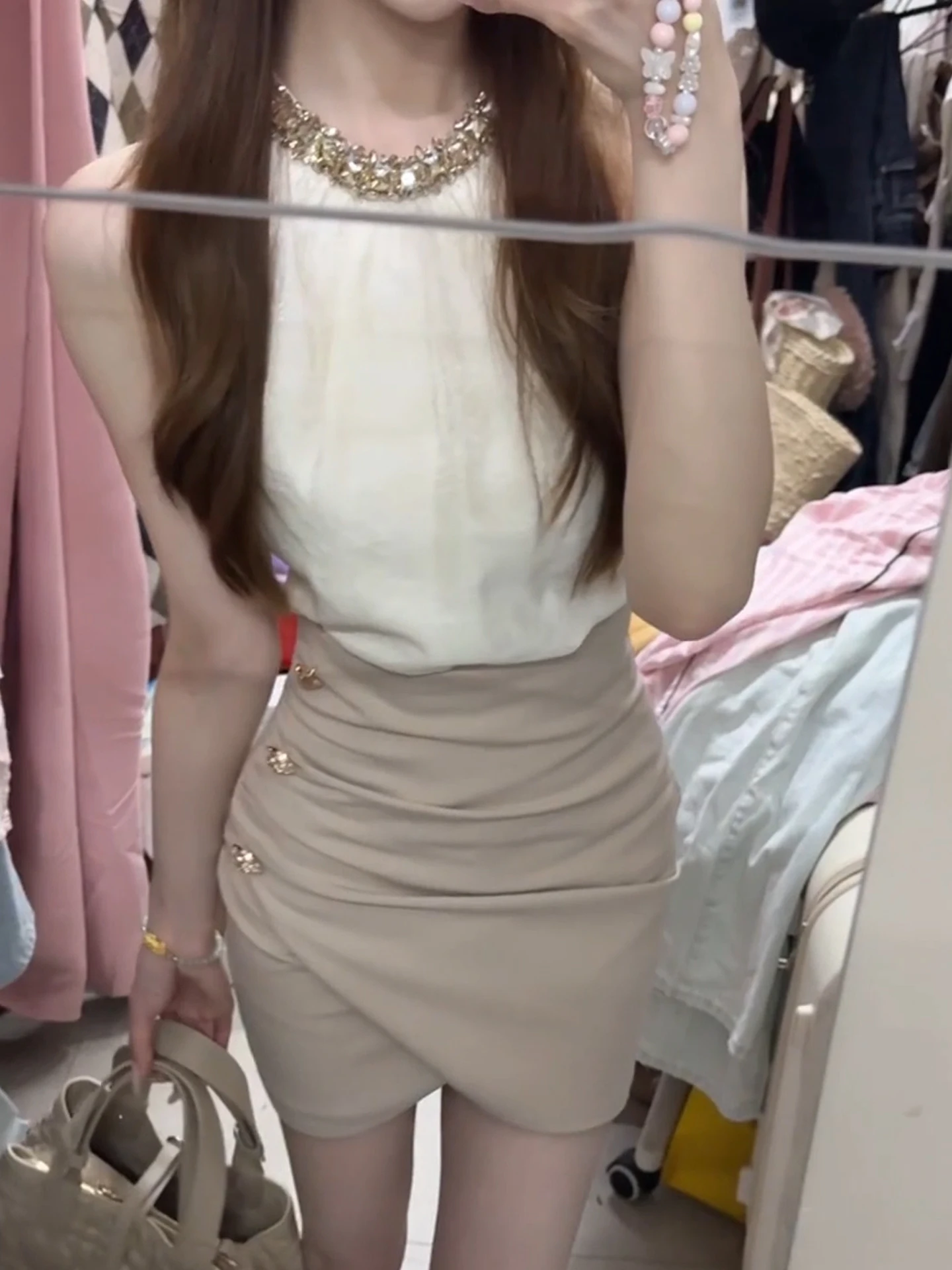 

Летний комплект XZY: шифоновая юбка-карандаш с высокой талией и топ для полных женщин, элегантный, для офиса и повседневной носки