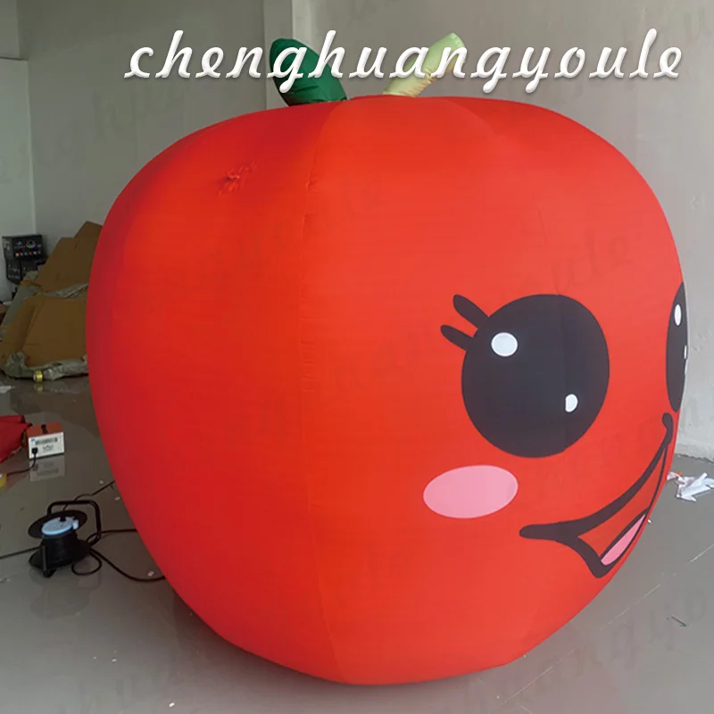 Inflatable smiling face red apple air model fruit air model shopping mall outdoor theme activities decorative props