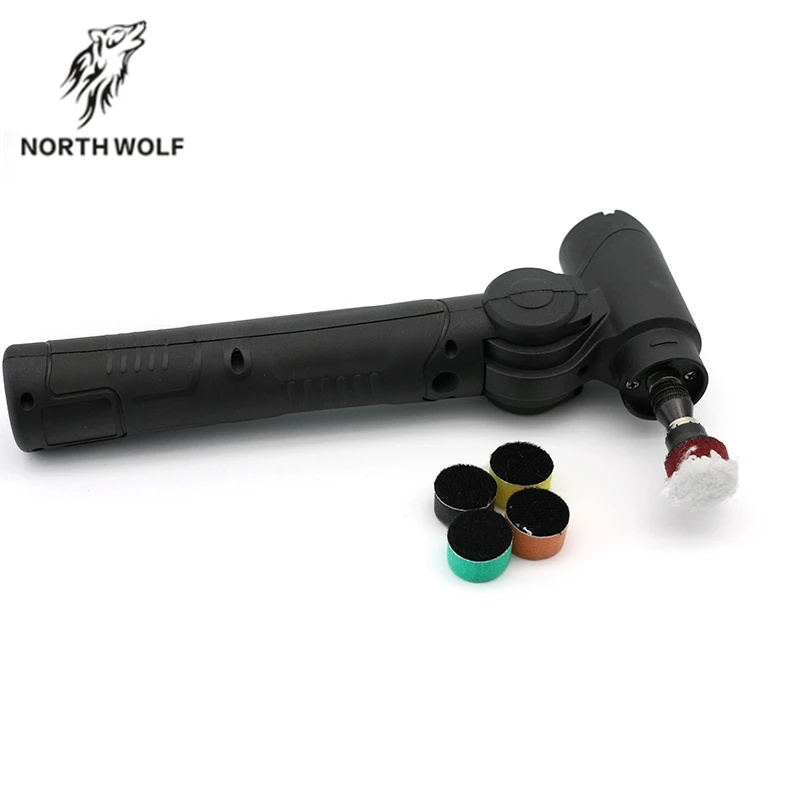 North Wolf Manufacturer Mini Polisher Kit Foam and Wool Polish Polisher  Kit for Car Detailing buffing Set