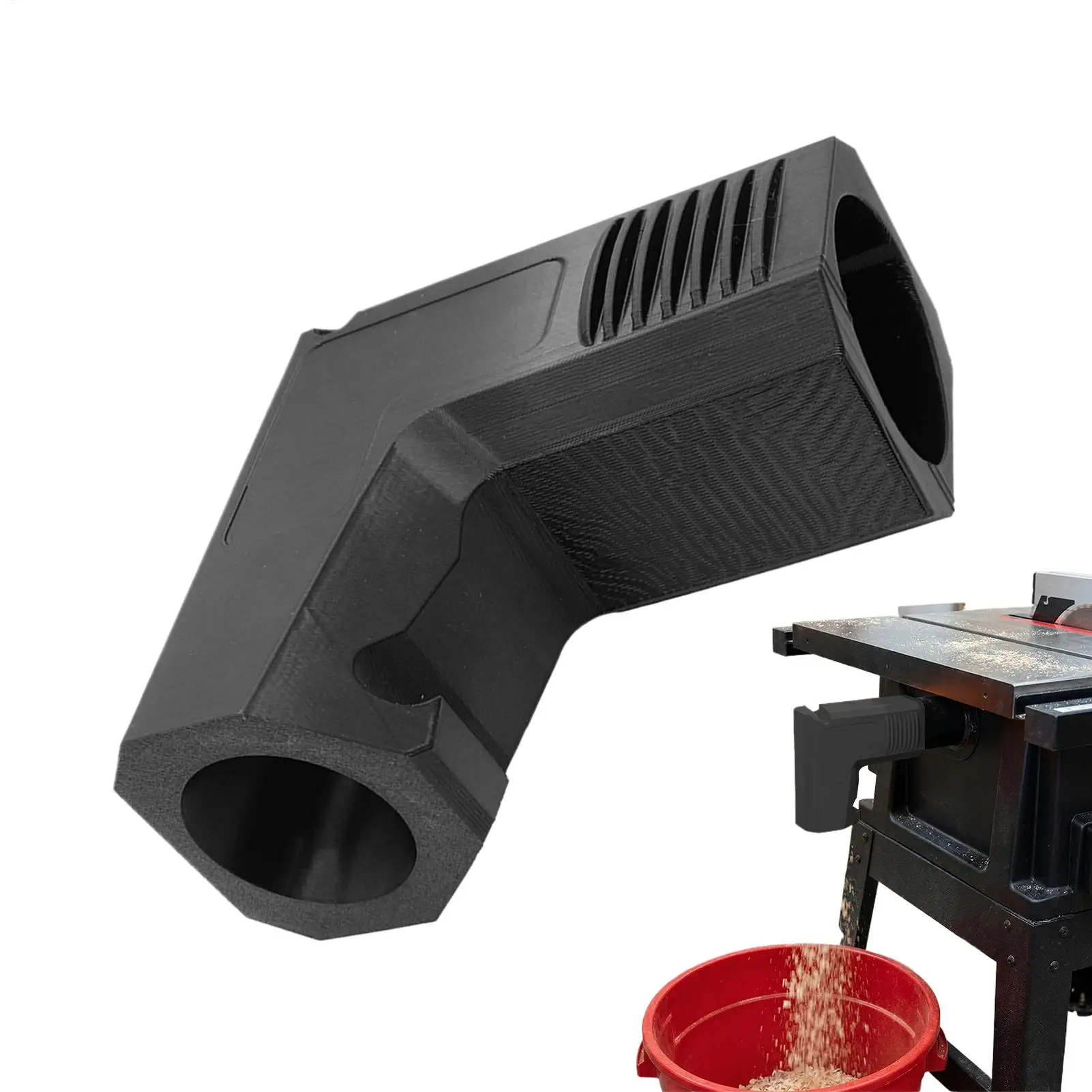 

Table Saw Dust Collector Adapter Slide-On with Hook Textured Grip Clog-Free Table Saw Dust Collection Adapter for Woodworking