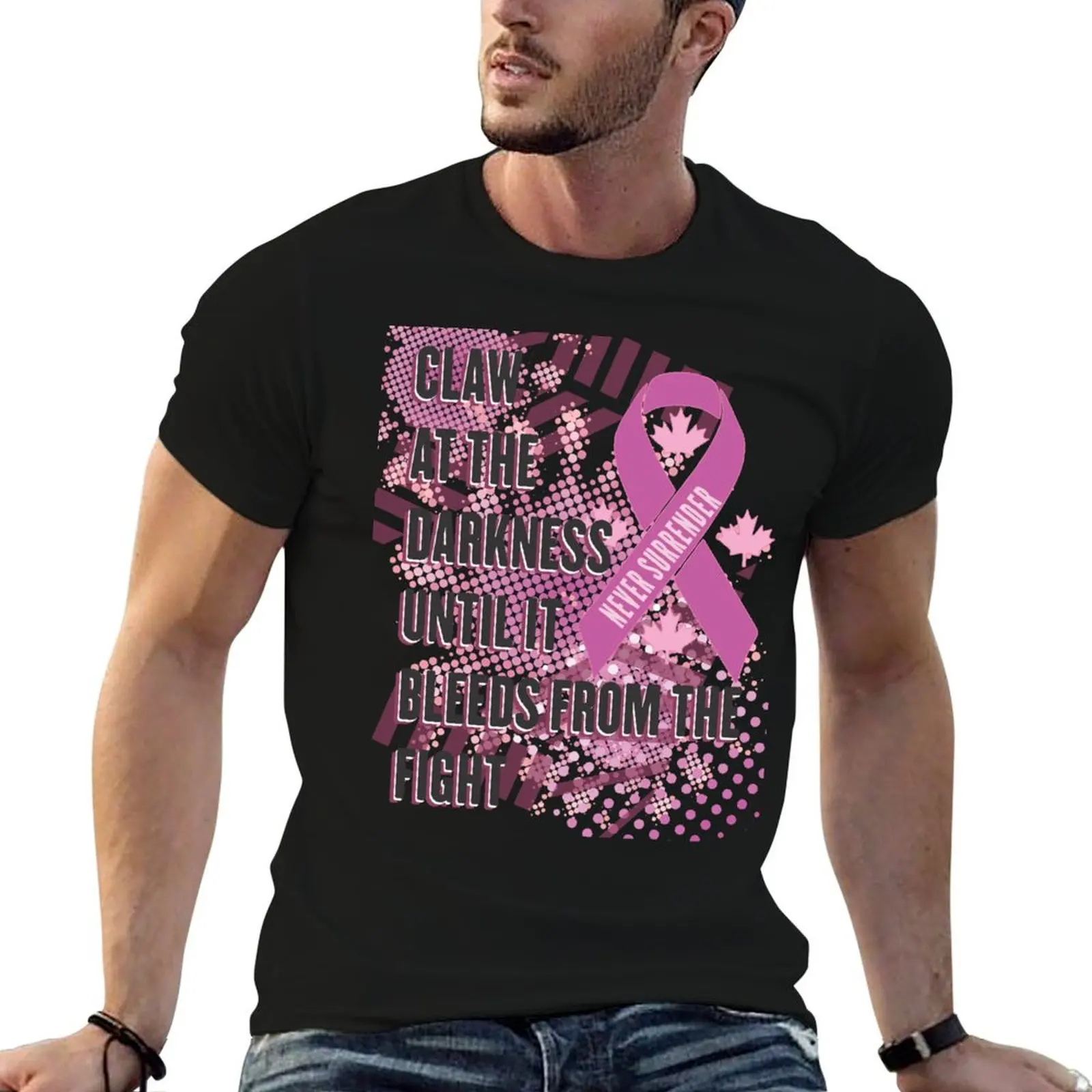 

Breast Cancer Awareness Never Surrender T-Shirt sublime aesthetic clothes vintage graphic tee mens designer t shirt