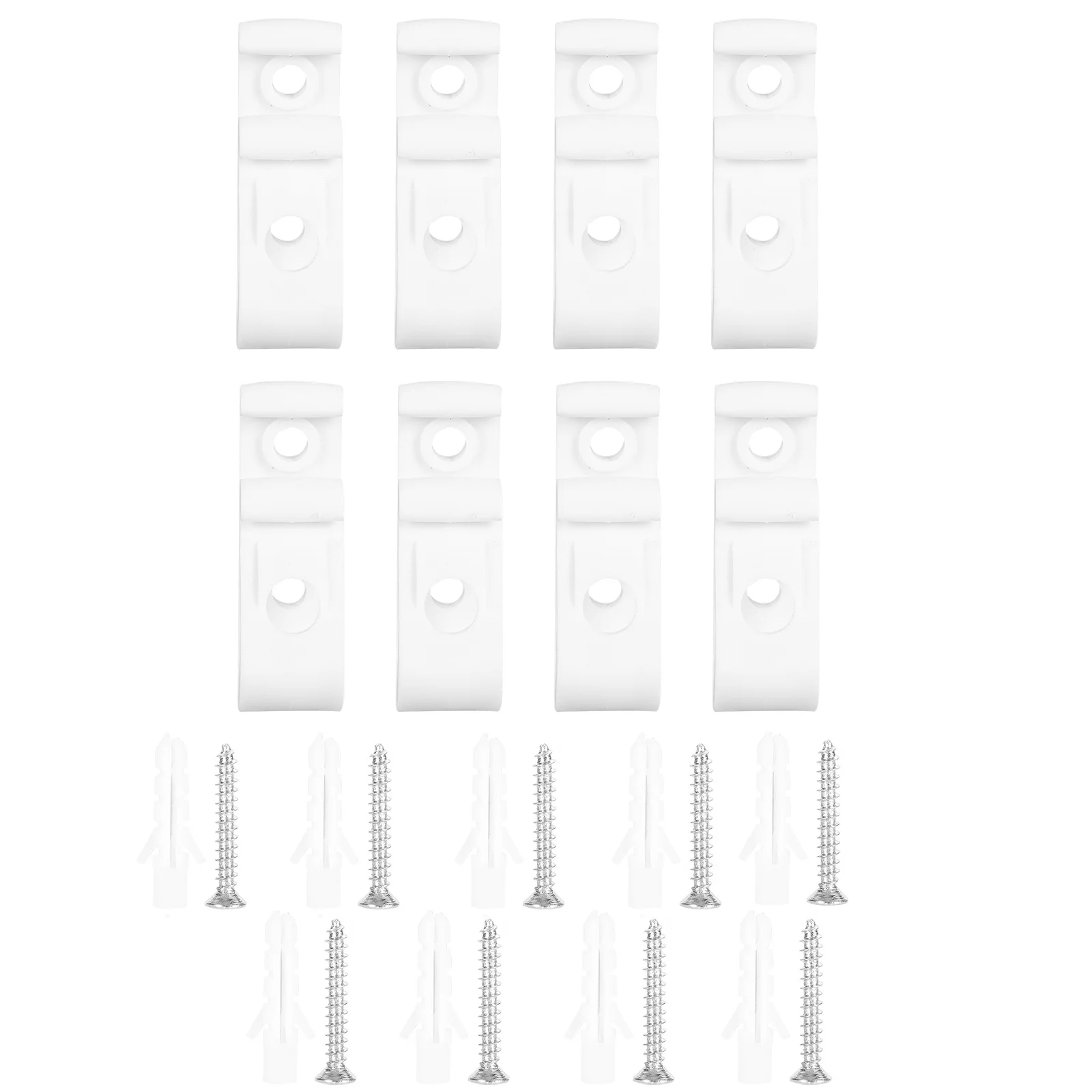 8 قطعة الستائر الدوارة الستار كليب الحائط سهلة التركيب مسامير شنت الأبيض حامل الحبل الأعمى ل الموتر الأسطوانة الرومانية #3