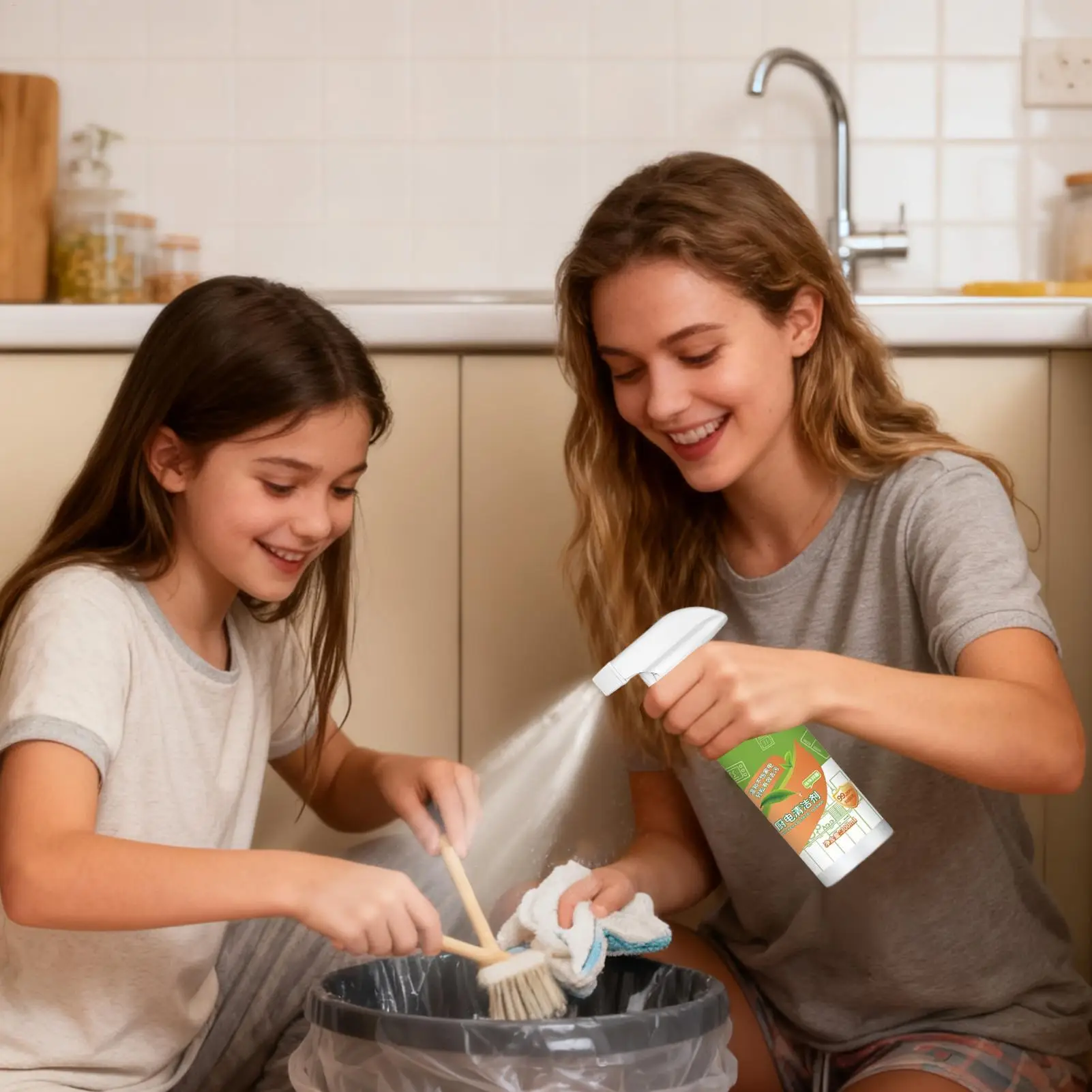 Potente limpiador en aerosol desengrasante para cocina, para grasa tenosa en Campana Extractora, horno, microondas, freidora de aire, nevera, limpieza profunda