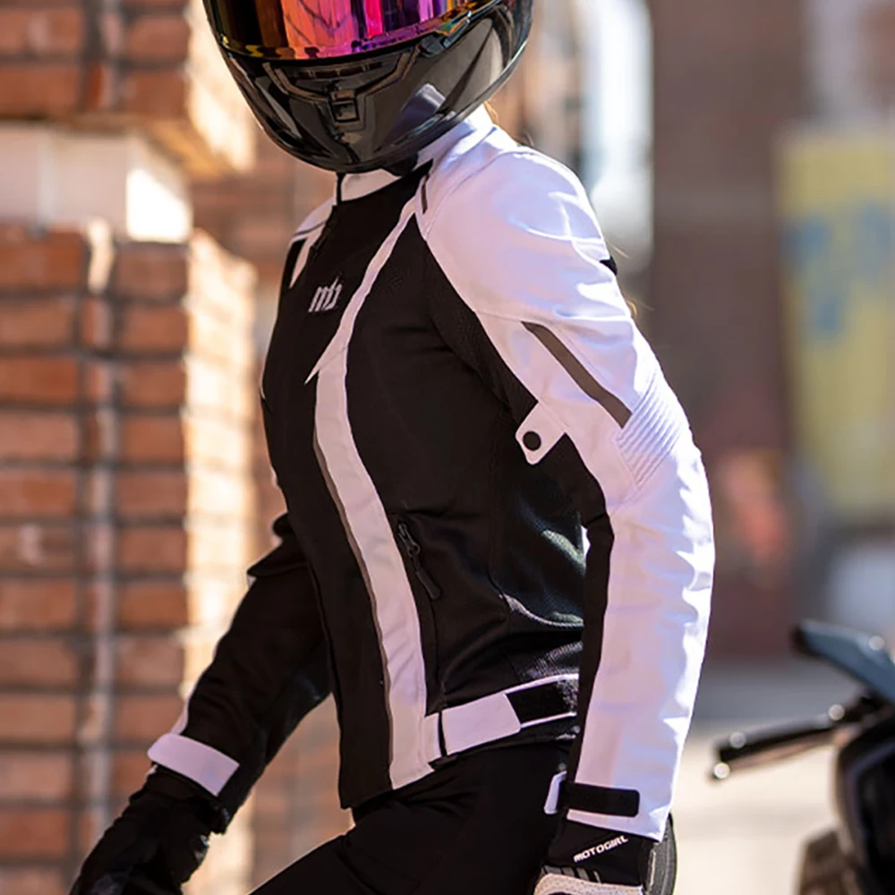 Sommer Motorrad Jacke Kleidung Für Frauen Mesh Atmungsaktive Herbst Prävention Radfahren Kleidung Racing Jacke Mit CE Protector