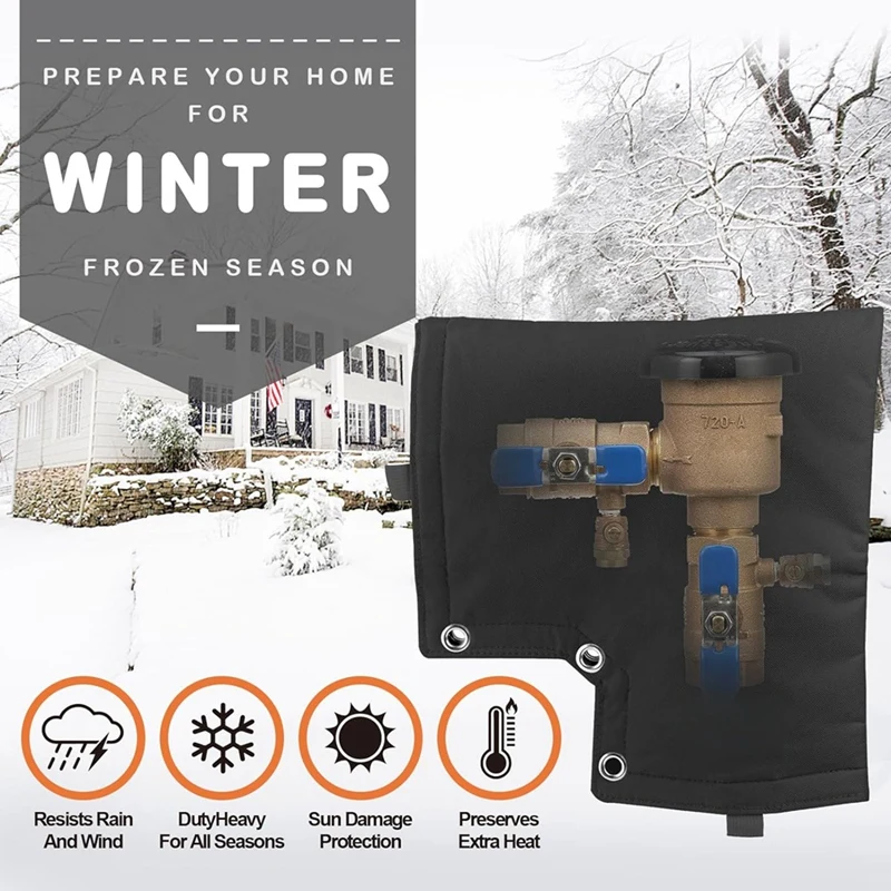 2Pcs Winter Water Valve Anti-Ice Insulation Cover Protects From Severe Snow And Intense Sun