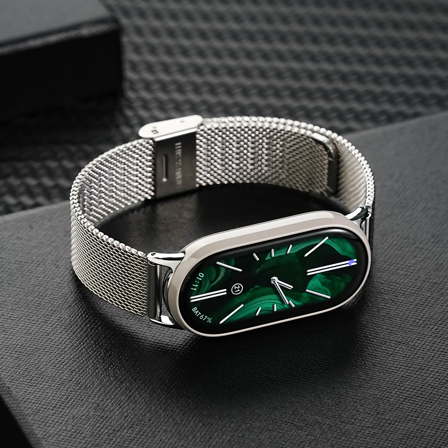 Pasek do Mi Band 8 9 10, pasek do Mi Band 9, bransoletka do Xiaomi Smart Band 8, pasek do zegarka ze stali nierdzewnej NFC, metalowy pasek do Miband 8