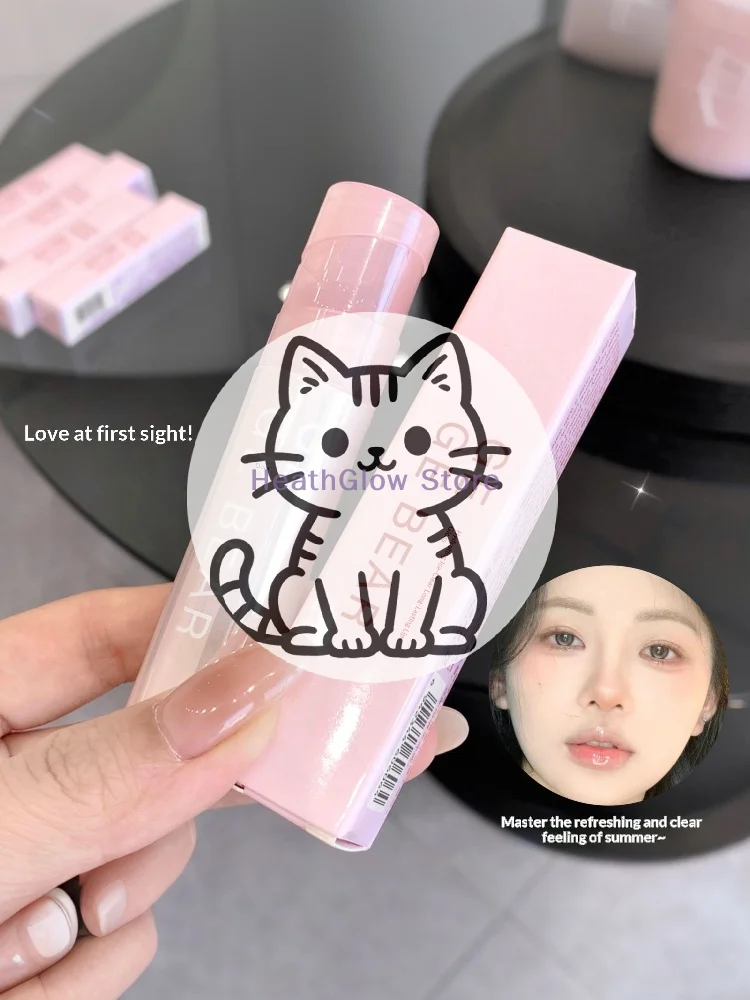 Brilho Labial Gege Bear Water Sense Ice Translucent Color com Efeito Espelho, Hidratante e Puro, para Lábios Macios e com Acabamento de Água, que Mantém a Maquiagem.