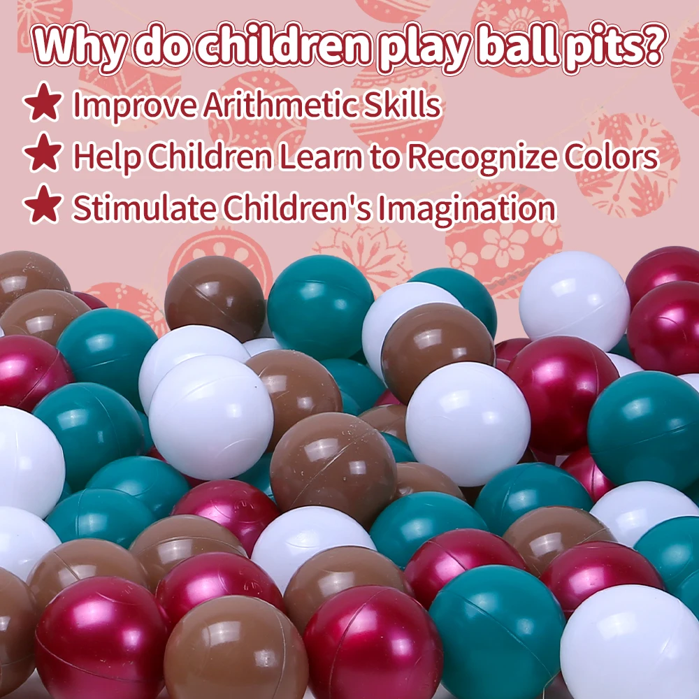 ลูกบอลพลาสติก PE ทนทานต่อการบด 100 ลูก ขนาด 2.16 นิ้ว รูปทรงกลม สำหรับตกแต่งงานปาร์ตี้คริสต์มาส เหมาะสำหรับเด็กเล่นในร่มและกลางแจ้ง