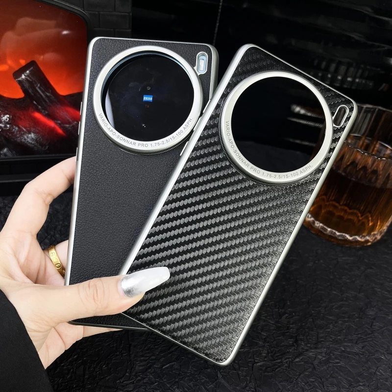 耐衝撃性のフロストレザーバックカバー,新品,耐衝撃性,耐衝撃性,耐衝撃性,Vivo x200 pro mini x100 ultra x100pro 5g