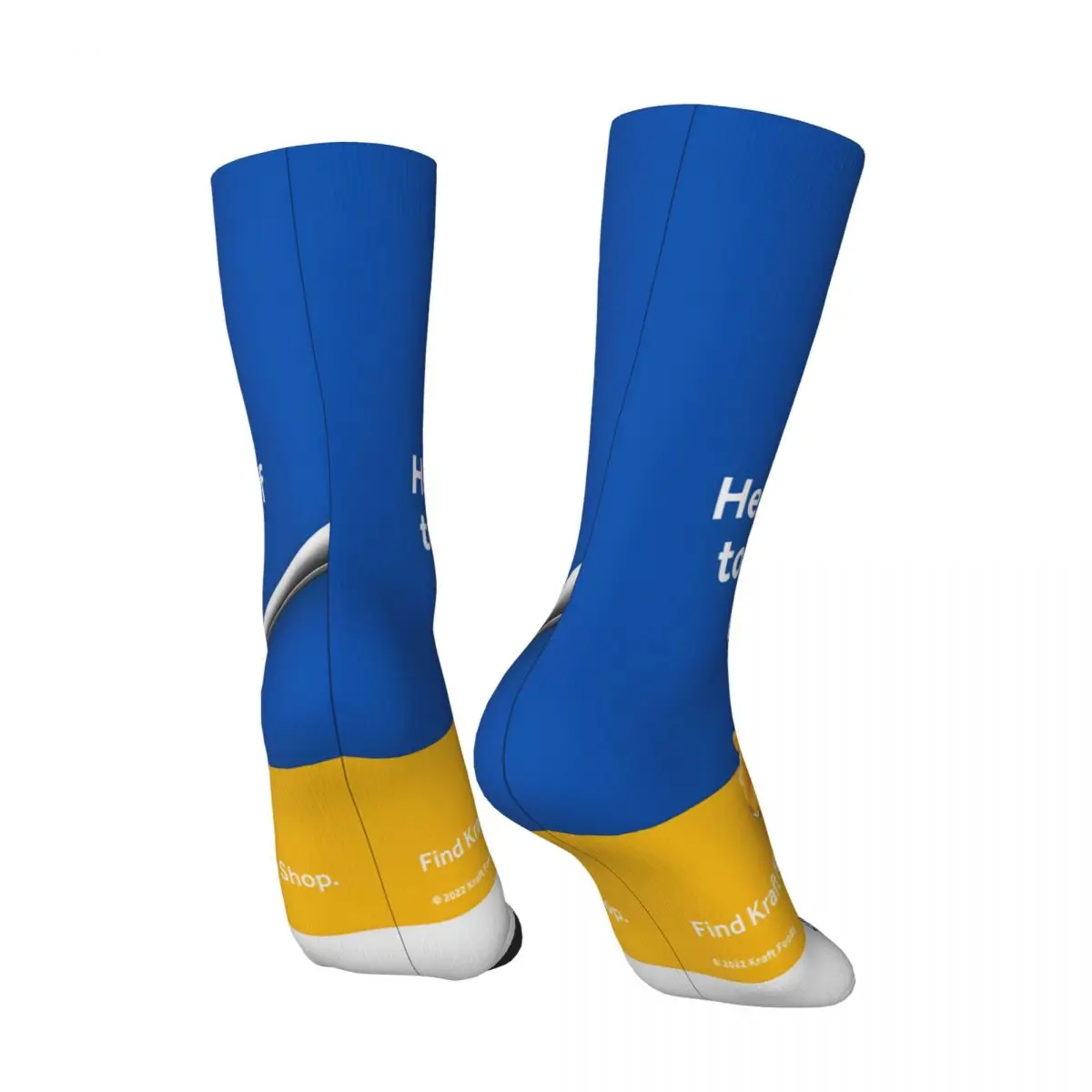 Kraft Macaroni and Cheese Dinner Fills The Belly. Feeds The Soul Men Women Socks Cycling Novelty Spring Summer Autumn Winter - view 4