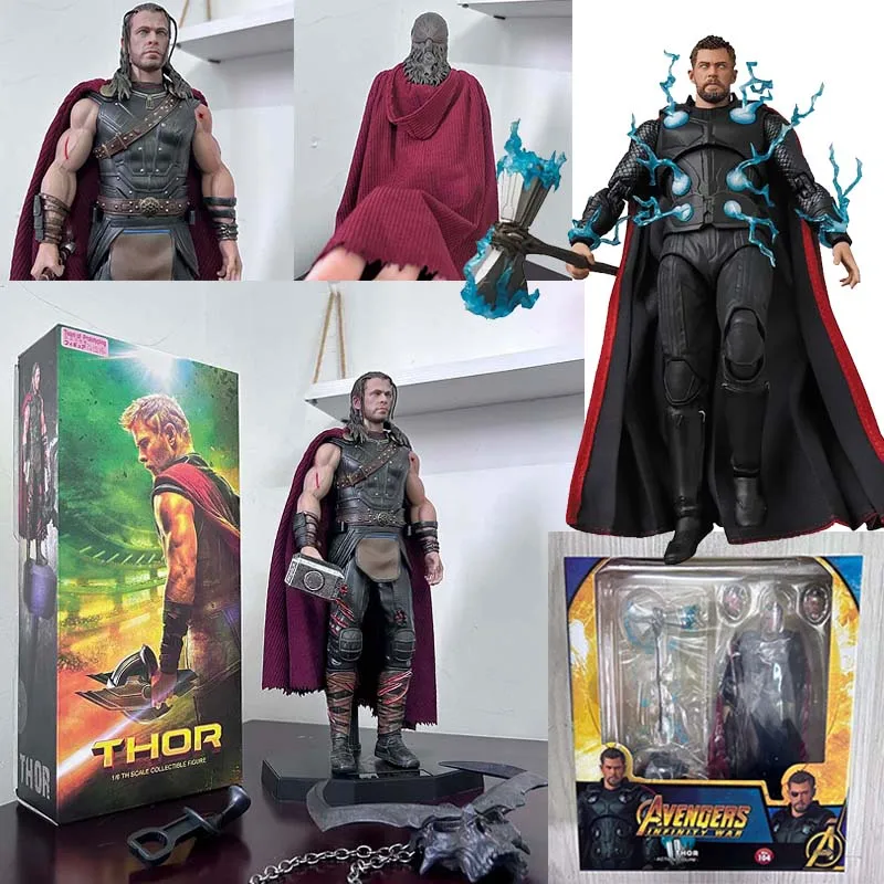 HC Crazy Toys Thor Figure Super Hero Empire Thor Mafex Thor 104 Action Figures Movable Model Collection Toys Gift For Child 32Cm