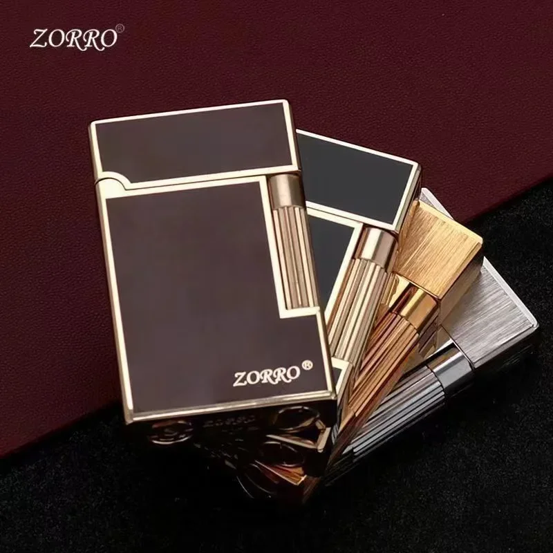 ZORRO Loud Voice Colorful Shell Kerosene Lighter Metal Wire-drawing Sideslip Ignition Open Flame High-grade Lighters Smoking