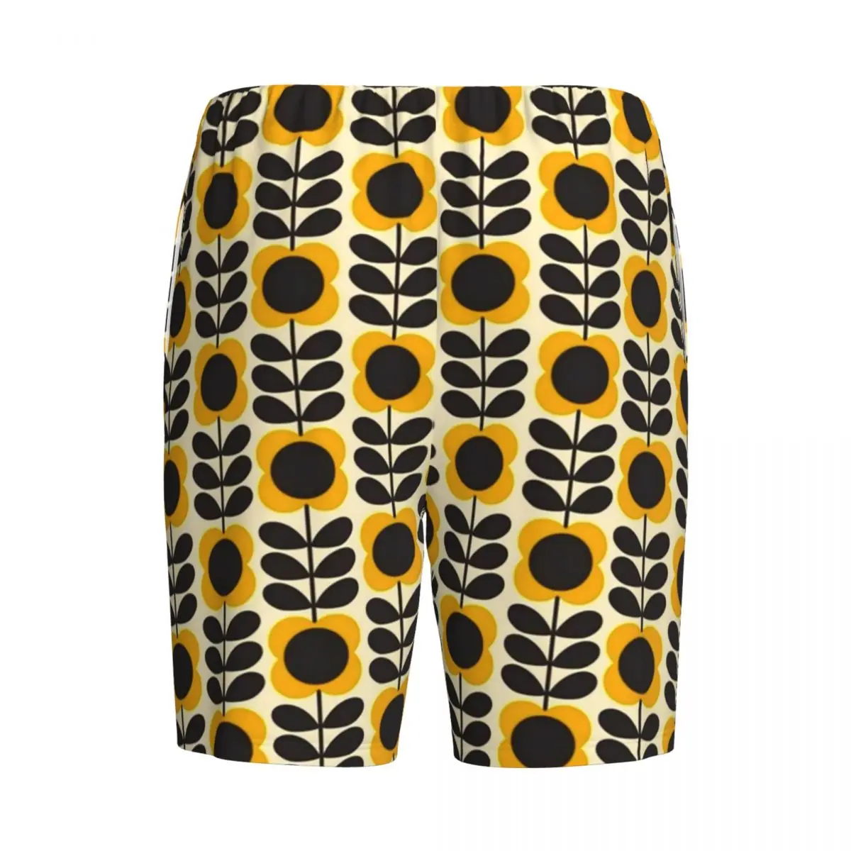 Orla Kiely pantalones cortos de pijama personalizados para hombres, ropa de dormir con flores de tallo múltiple, pretina elástica, sueño escandinavo, Pjs cortos con bolsillos