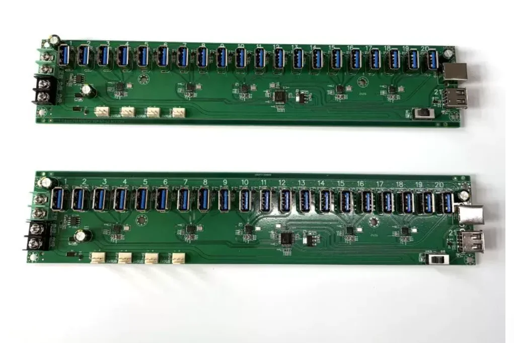USB Hub Circuit Board 21 Port 20 Active Plus 1 Spare Expansion, Module for Device and Peripheral Connection Hub Board