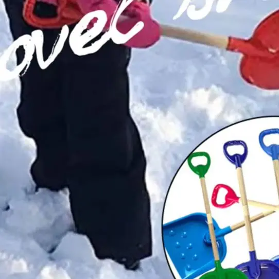 للعب الشتاء في الهواء الطلق للأطفال مجرفة الثلج القابلة للفصل مجرفة الثلج الخشبية للأطفال مع مغرفة بلاستيكية للشتاء #1