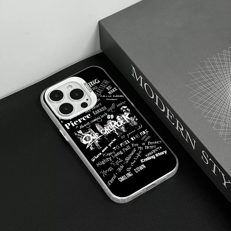 1 قطعة ONE OK ROCK جراب هاتف جراب هاتف IMD اللون فضي شل آيفون 16 15 14 13 12 11 برو ماكس زائد