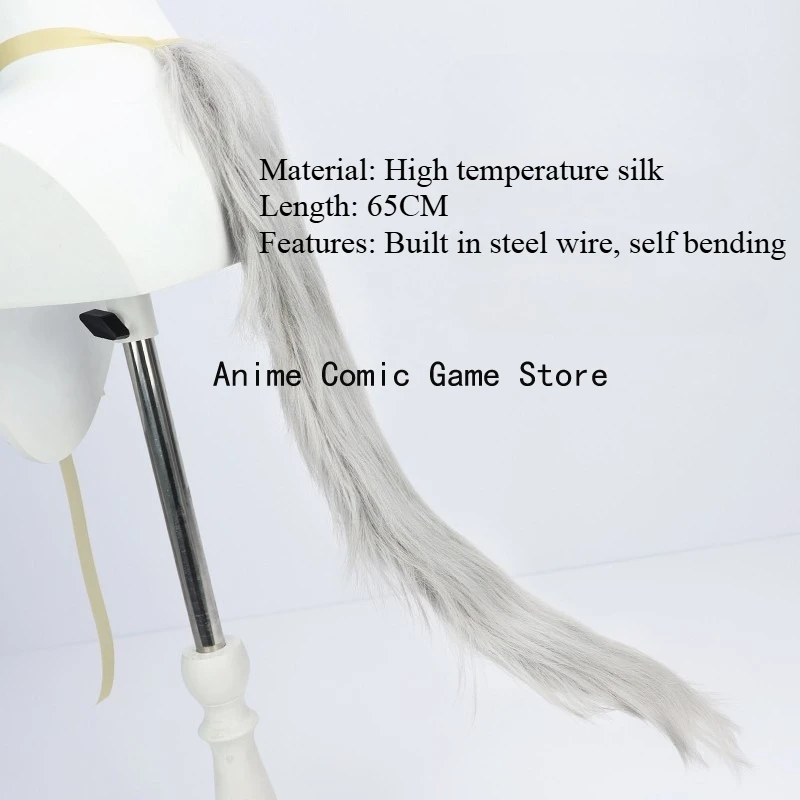 أوما موسومي بريتي ديربي جولد شيب شعر مستعار كوسبلاي مدمج في سلك فولاذي ذيل أنيمي شعر صناعي ألياف مقاومة للحرارة #5